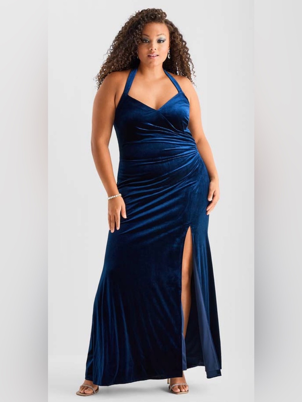 Mackie by Bob Mackie Women’s Stretch Velvet Halter Dress, Size: 20, NWT